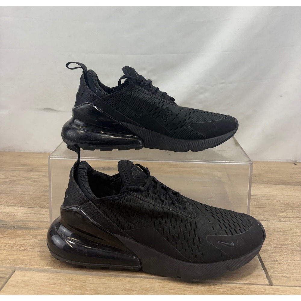 Nike Air Max 270 Triple Black Mens Shoes AH6789-006 Low Top Sneakers Size 8